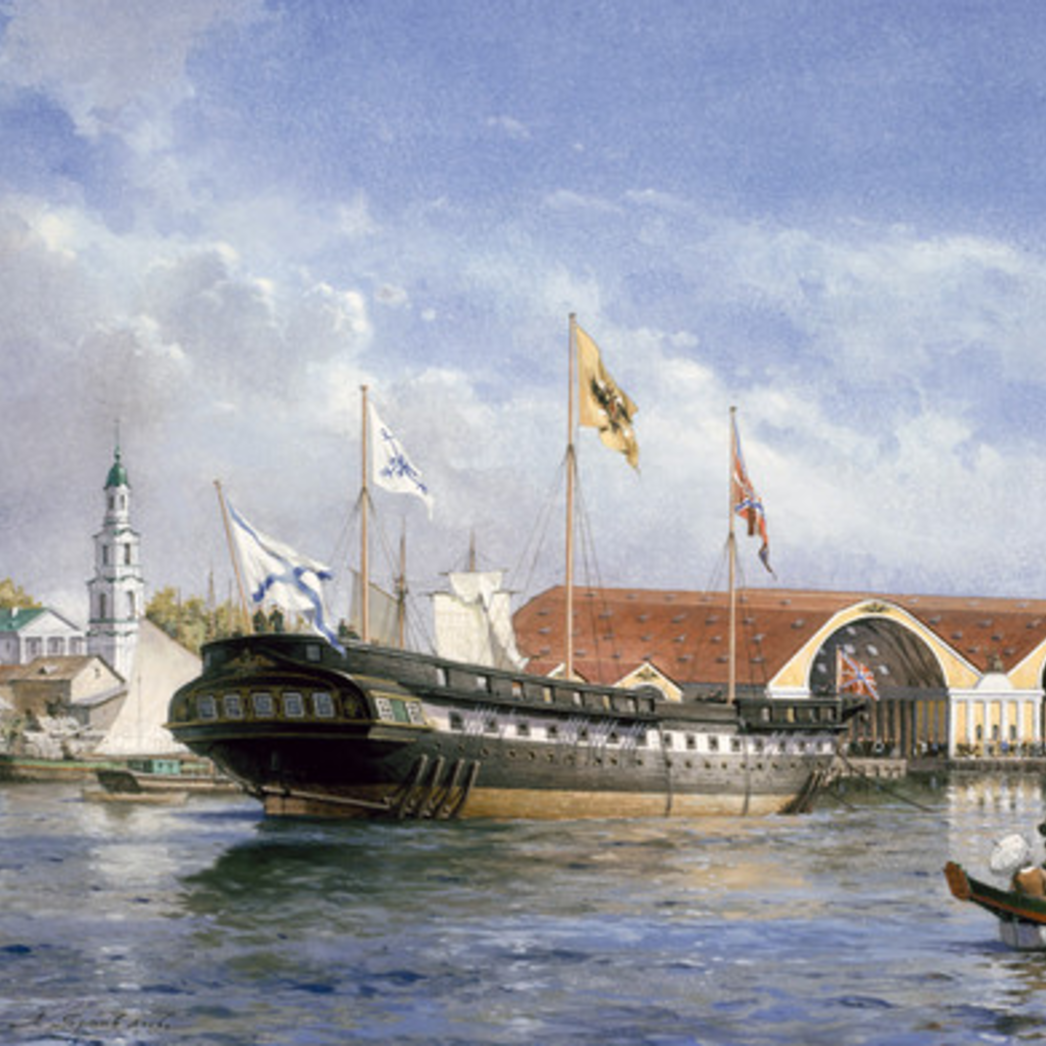 The exhibition Russian chroniclers fleet. The 65th anniversary of marine painters studio at the Central Naval Museum