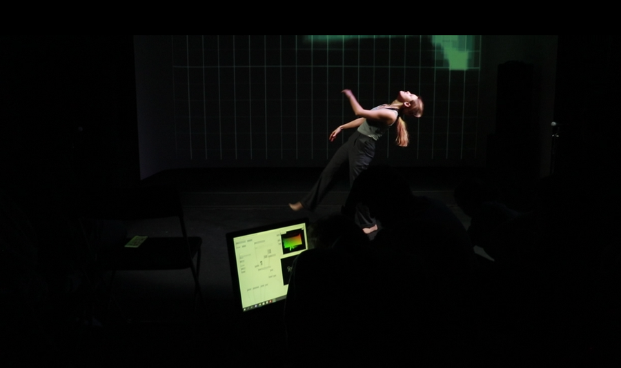 «Танец по обе стороны экрана» — 9-часовая инсталляция-перформанс